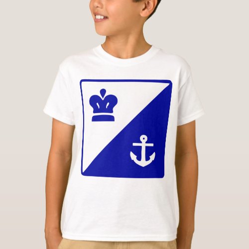 Crown And Anchor Blue White T_Shirt