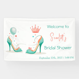 Crown and High Heels – Glamorous Pink & Mint Theme Banner