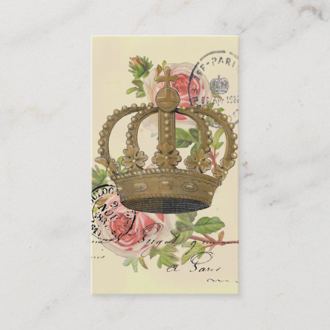 Crown and roses business card (Front)