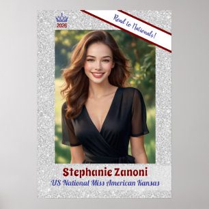 Crown and Sash Pageant Door Banner Poster