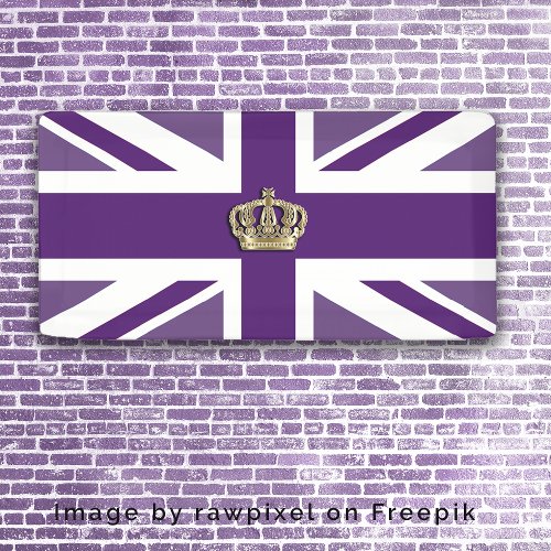 Crown and Union Jack Patriotic Banner