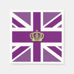 Crown and Union Jack Patriotic Napkin