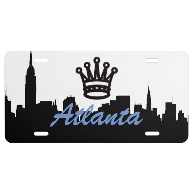 Crown Atlanta Aluminum License Plate (Front)