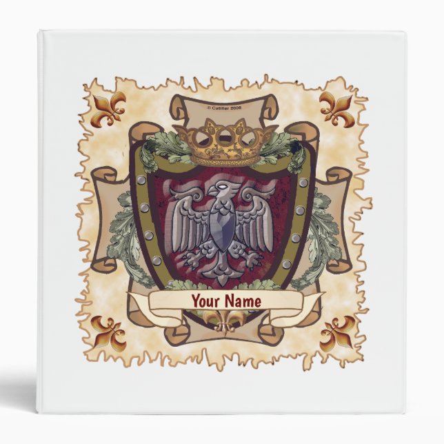 Crown Banner  Eagle Surname 3 Ring Binder (Front)