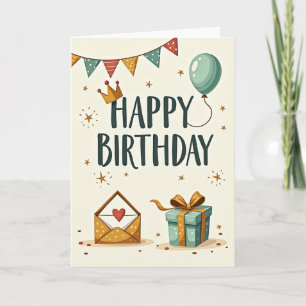 Crown Birthday Card