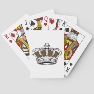 Crown - Brown Poker Cards