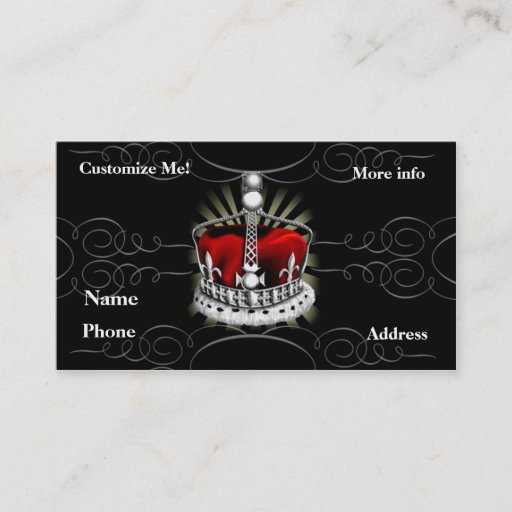 Customizable Crown Business Card