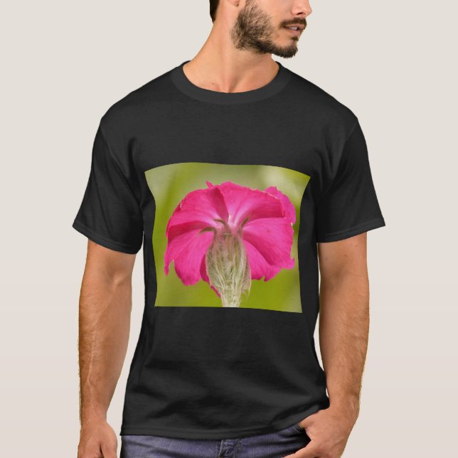 Crown & Carnation Floral Art T-Shirt (Front)