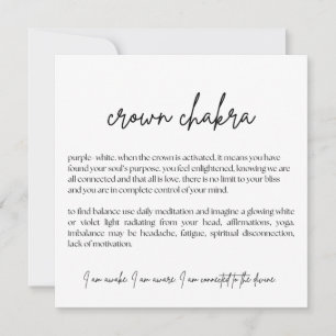 Crown Chakra Card - (Simple, Elegant, Wedding)