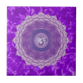 Crown Chakra Ceramic Tile by GypsyOwlProductions at Zazzle