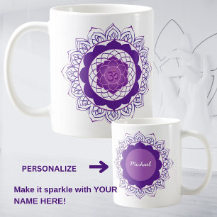 Crown Chakra Mandala -Sahasrara With Om Coffee Mug