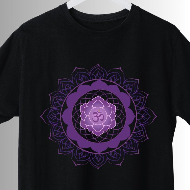 Crown Chakra Mandala -Sahasrara With Om  T-Shirt (Creator Uploaded)