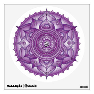 Crown Chakra Purple Mandala Wall Decal