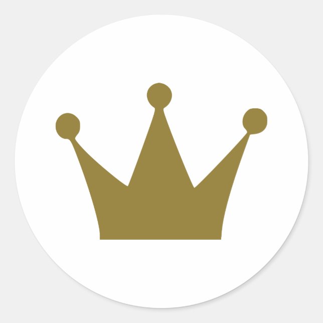Crown Classic Round Sticker (Front)
