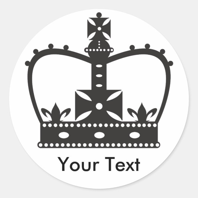 Crown Classic Round Sticker (Front)