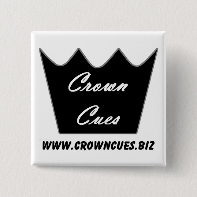Crown Cues Pride Button (Front)
