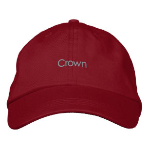 Crown Custom text Cap Red Color Personalized Hat