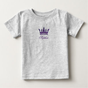 Crown Customizable Infant Organic Creeper (Purple)