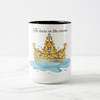 Crown Design Mug: Unique Gift for Monarchy Lovers Two-Tone Coffee Mug