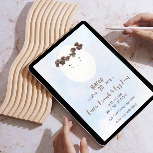 Crown Easter Egg Brunch & Egg Hunt Invitation (Creator Uploaded)