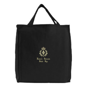 Crown Embroidery Embroidered Tote Bag
