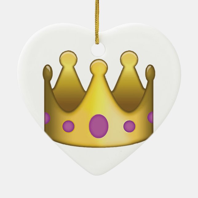 Crown emoji ceramic ornament (Back)