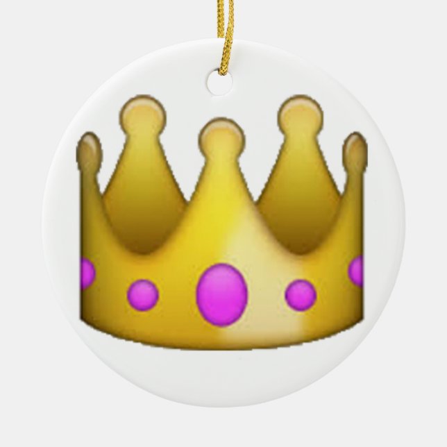 Crown - Emoji Ceramic Ornament (Front)