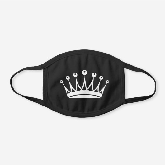 Crown Face Mask Black (Front)