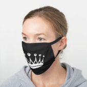 Crown Face Mask Black (Angled)