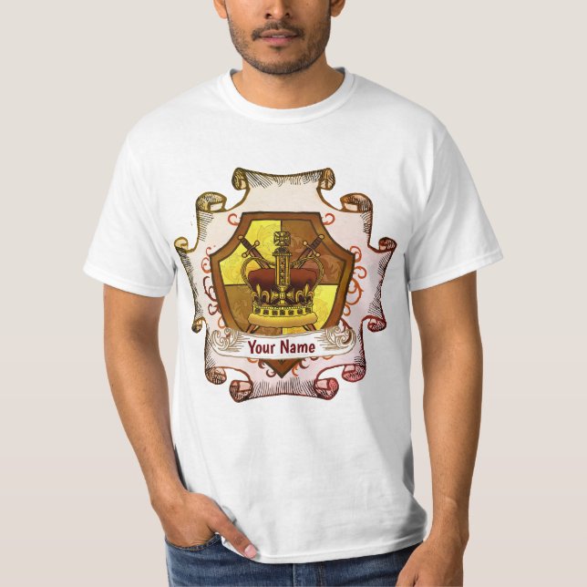 Crown Family Crest Surname t-shirt (Front)