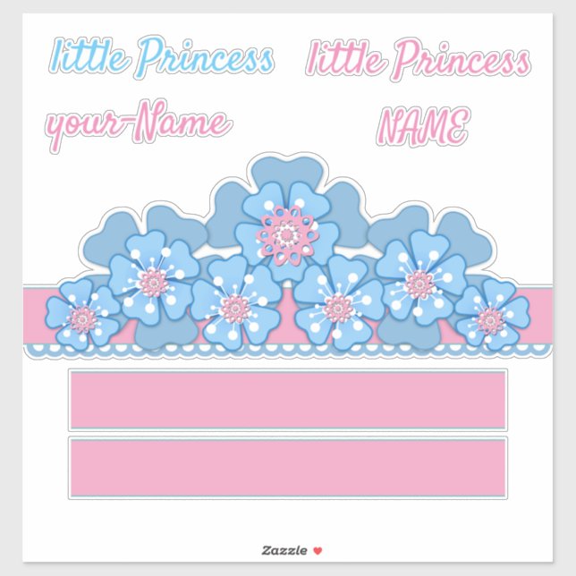 Crown for little Princess Sticker (Sheet)
