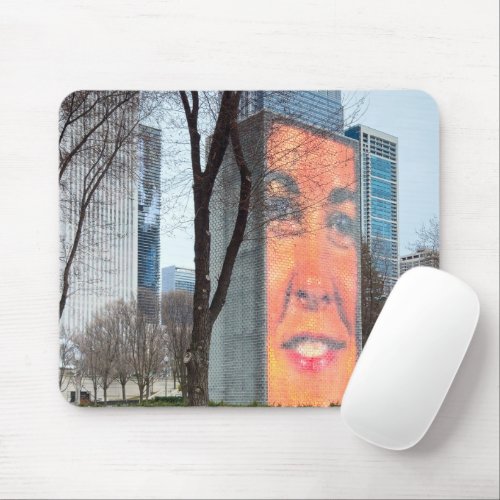 Crown Fountain In Millennium Park Mouse Pad