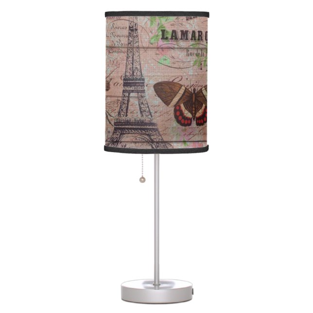 crown french bee butterfly Paris Eiffel Tower Table Lamp (Right)