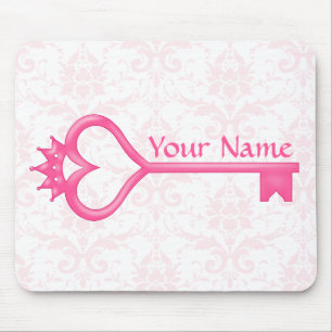 Crown Heart Key Mouse Pad
