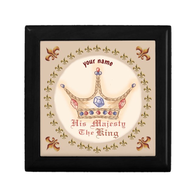 Crown His Majesty King custom  Gift Box (Front)