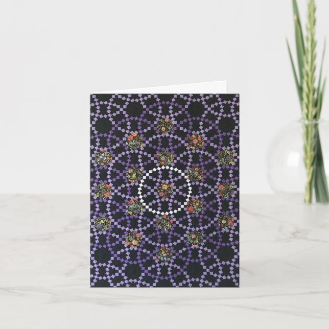 Crown Jewels Quilt Personalized Greeting Card (Front)