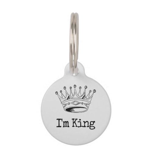 Crown King Pet ID Tag