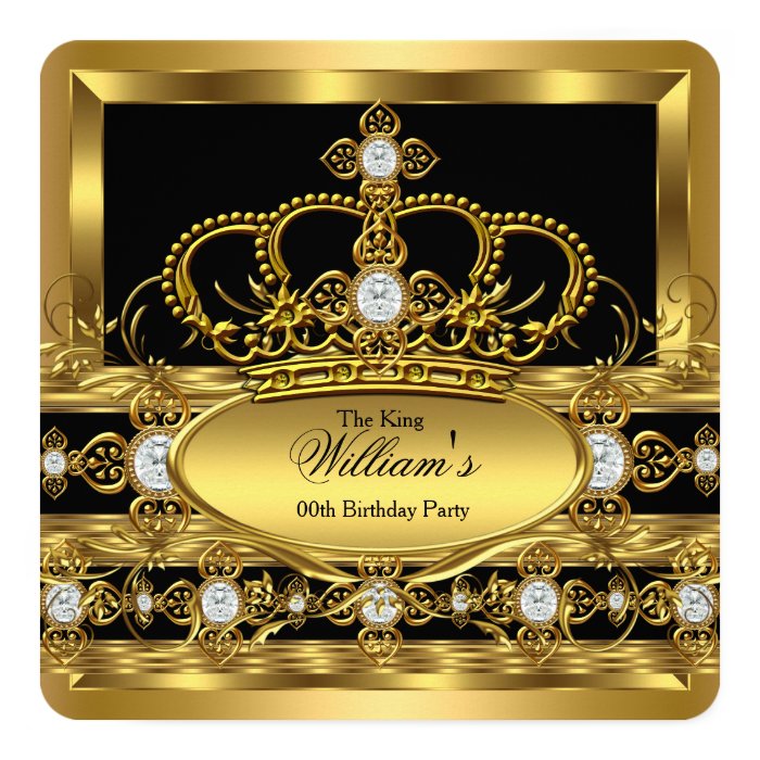 crown king prince queen royal gold diamond party card zazzle