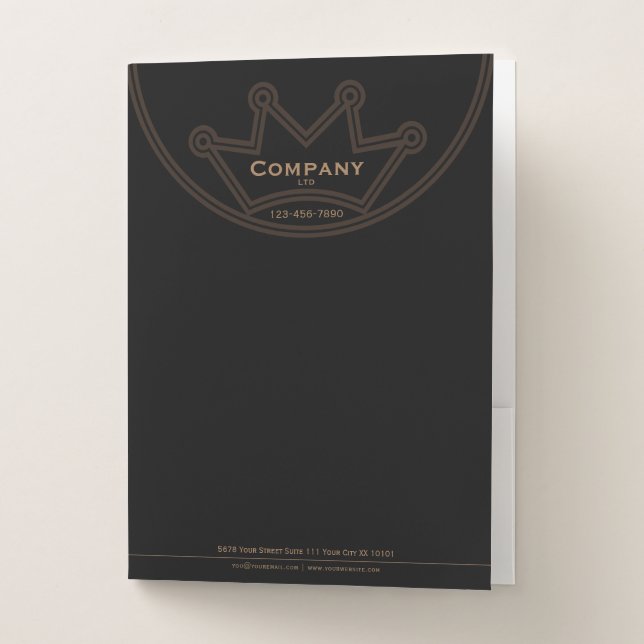 Crown Logo Pocket Folder (Front)