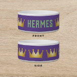 Crown Mardi Gras Dog Cat Pet Bowl<br><div class="desc">Crown Themed Pet Bowl for your dog or cat</div>