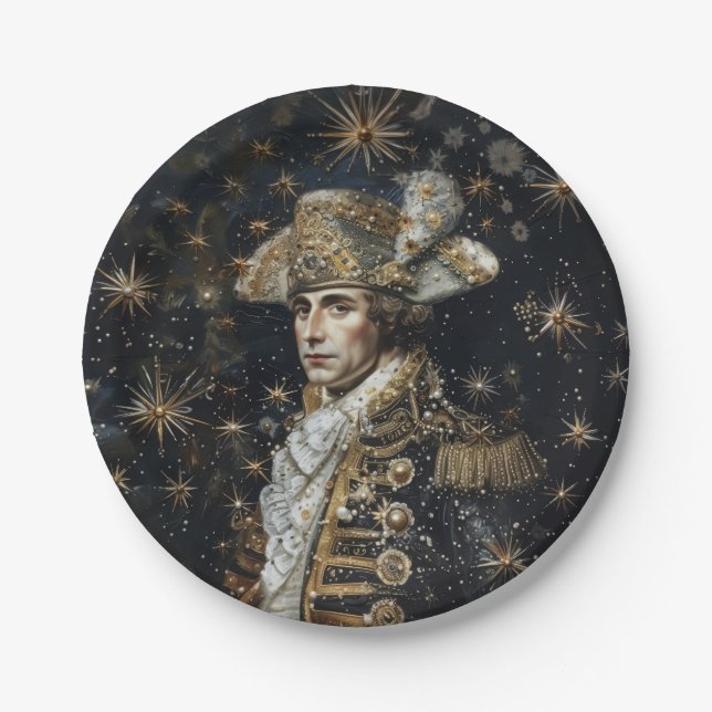 Crown Napoleon - Round Paper Plates (Front)
