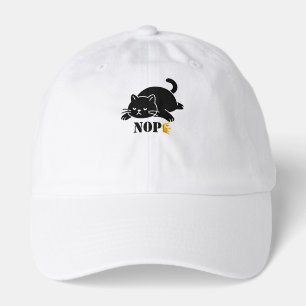 Crown NOPE Black Cat Funny for Cat Lovers Hat