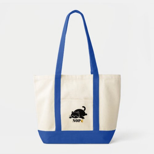 Crown NOPE Black Cat Funny for Cat Lovers Tote Bag