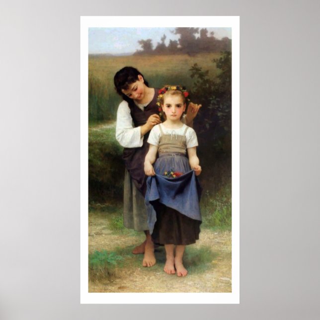 Crown of Flowers, Bouguereau poster (Front)