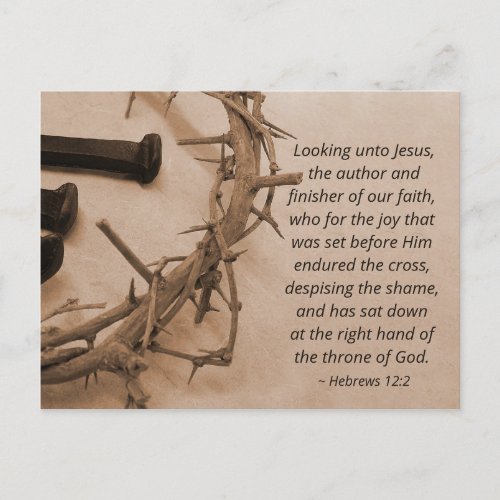 Crown of Thorns Bible Verse Easter Postcard