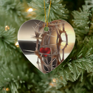 Crown-of-Thorns Ceramic Ornament