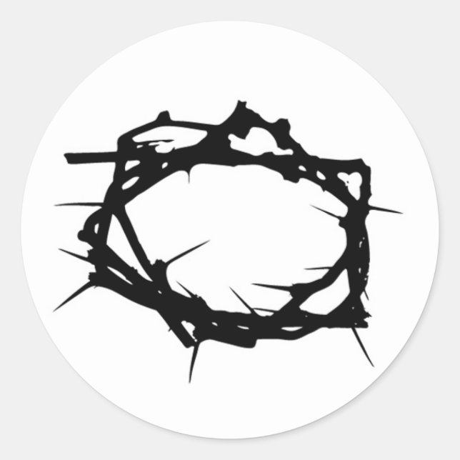 Crown Of Thorns Classic Round Sticker (Front)