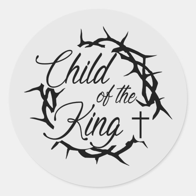 Crown of Thorns Classic Round Sticker (Front)