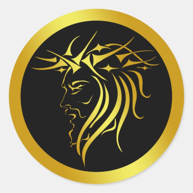 CROWN OF THORNS CLASSIC ROUND STICKER (Front)
