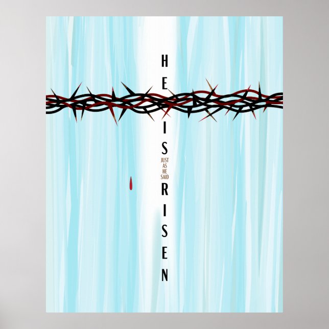 Crown of Thorns Cross Poster (Front)